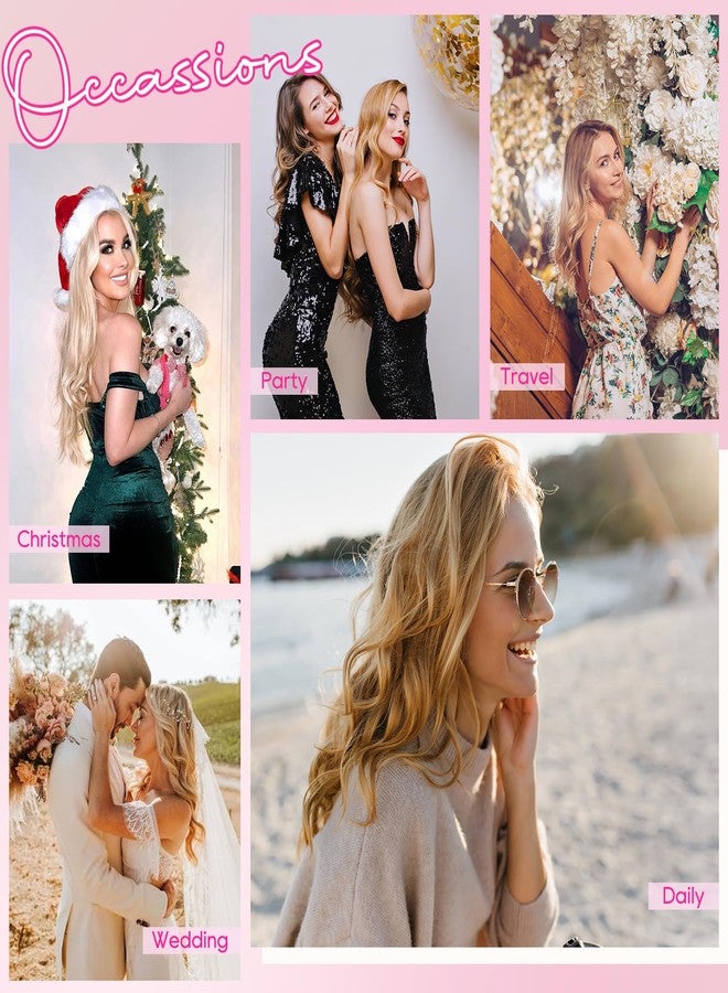 REECHO Clip-in Hair Extensions, 4PCS Lace Weft, 14" Short Wavy Hairpieces, Invisible Clip Ins, Natural Soft, Chocolate Brown with Highlights - Image 5