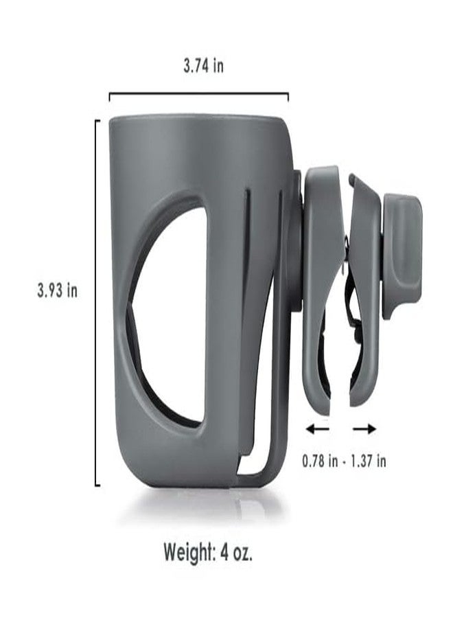 Digital Nc Knee Walker Cup Holder. A Solid Super Secure Fit. 360 Degrees Rotatable. Anti-Shake Spill Resistant. (Gray) - Image 4