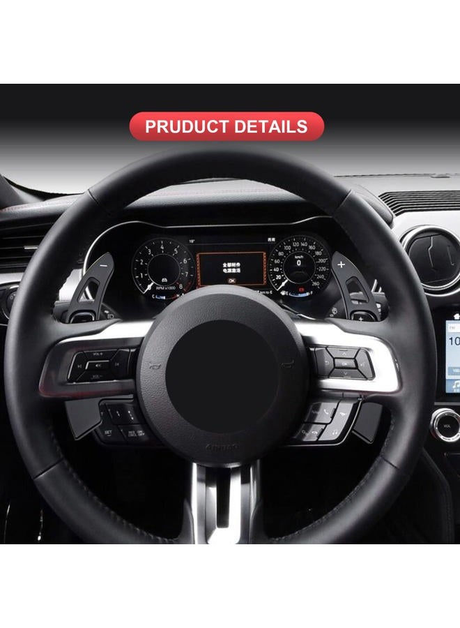 SK CUSTOM Steering Wheel Accessories Shift Paddle Shifter Extension Aluminum Alloy Trim Cover compatible with FORD MUSTANG 2015 2016 2017 2018 2019 2020 2021 Car Accessories Black - Image 3