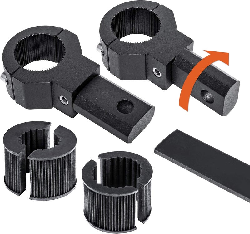 LAMPHUS Off-Road ATV UTV Light Bar Mounts Mounting Bracket Mini Bar Clamp Kits [0.75"/1"/1.25" Inch] [360-Degree] [2 Stud Sizes] [Aluminium] [2 Unit] Bull Bar Roll Bar Clamp Roll Cage Clamps Mount - Image 1