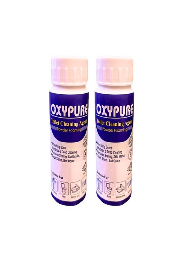 Rishasky Oxypure Toilet Cleaning Agent, Powder Foaming Formula, Deep Cleaning for Stains and Odour, Pack of 2 - Image 1