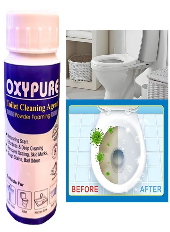 Rishasky Oxypure Toilet Cleaning Agent, Powder Foaming Formula, Deep Cleaning for Stains and Odour, Pack of 2 - Image 3