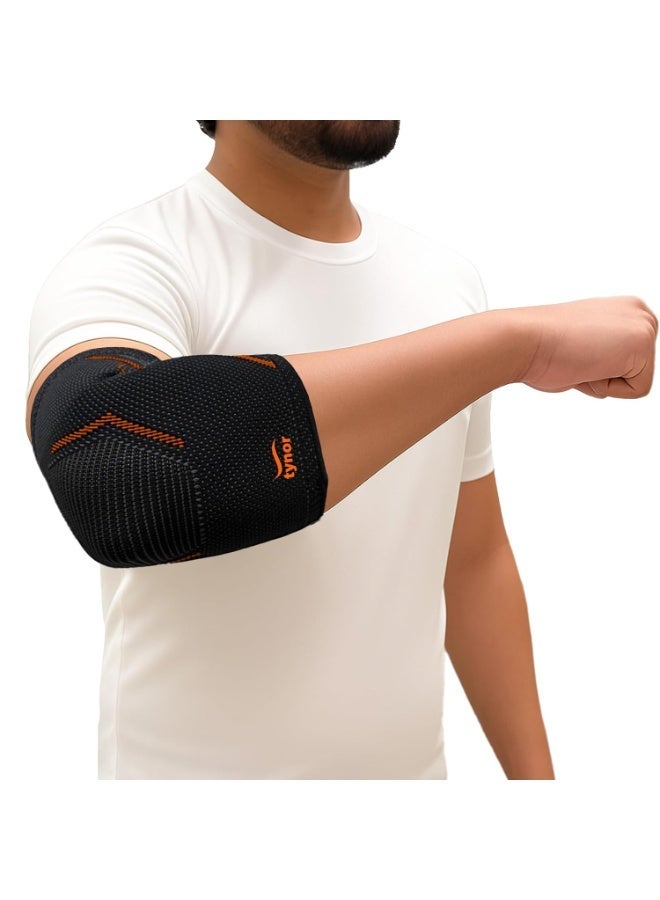 TYNOR Elbow Support Air, Black & Orange, Large, 1 Unit - Image 1