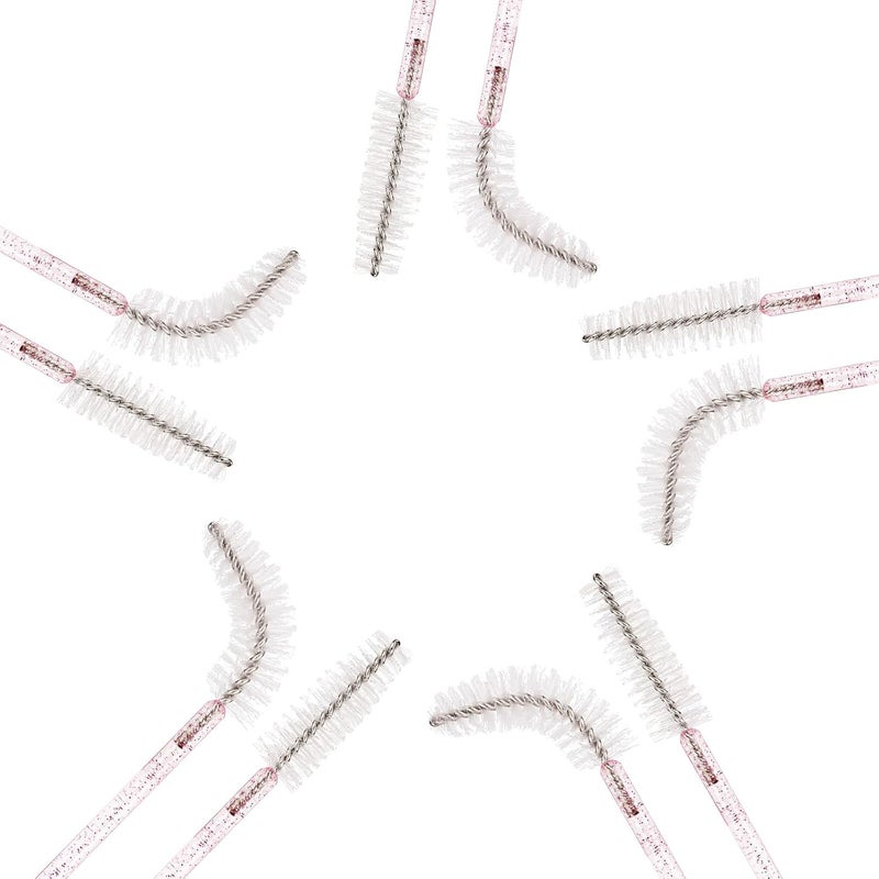 Tbestmax 500 Disposable Mascara Wands Eyelash Brush Spoolies for Eyebrow Eye Lash Extension (Pink, White) - Image 3