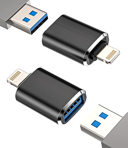 HOYULLI iPhone OTG Adapter Lightning Male to USB Female Dongle2Packfor 14 13 12 11 Pro Max Xr X Xs Se 7 8Plus for iPad Air Camera Card Reader USB Flash Drive U Disk Mouse Keyboard Hub MIDI Piano Converter - Image 1