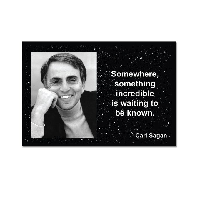 SOMEWHERE SOMETHING INCREDIBLE IS WAITING TO BE KNOWN REFRIGERATOR MAGNET 3 X 2