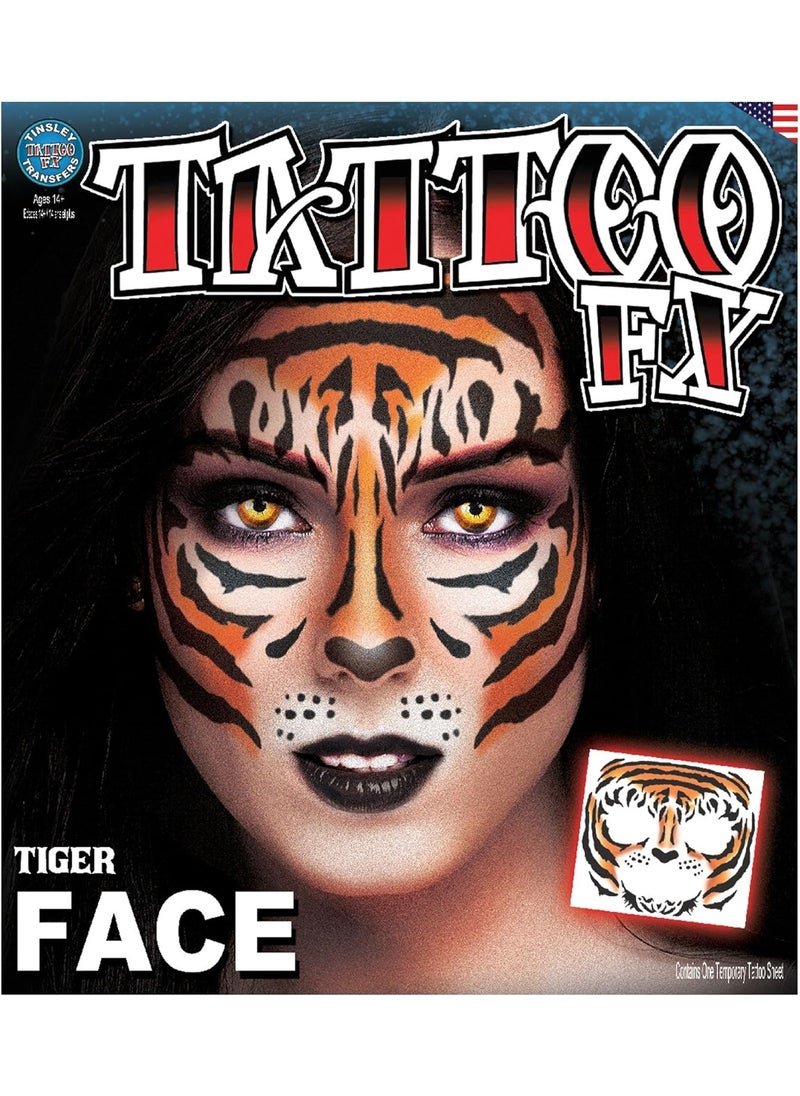 Loftus - Tinsley Transfers Tiger Face Tattoo Standard - Image 1