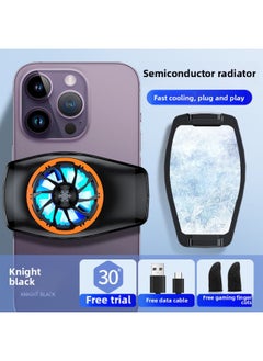 Mobile Phone Radiator Live Broadcast Dedicated Fast Cooling Artifact For AppleFor Iphone Black Shark 2pro One Plus Half Guide-Color:[ice Seal Back Clip] Semiconductor Strong Refrigeration❄Cool Colored Lights❄Finger Coil Delivery