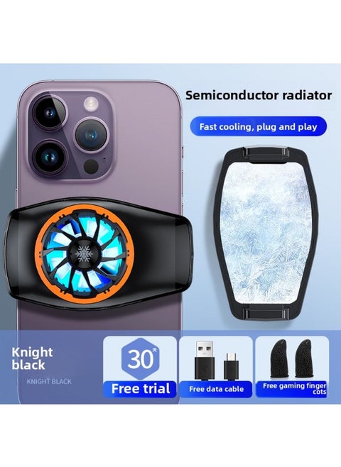 Mobile Phone Radiator Live Broadcast Dedicated Fast Cooling Artifact For AppleFor Iphone Black Shark 2pro One Plus Half Guide-Color:[ice Seal Back Clip] Semiconductor Strong Refrigeration❄Cool Colored Lights❄Finger Coil Delivery