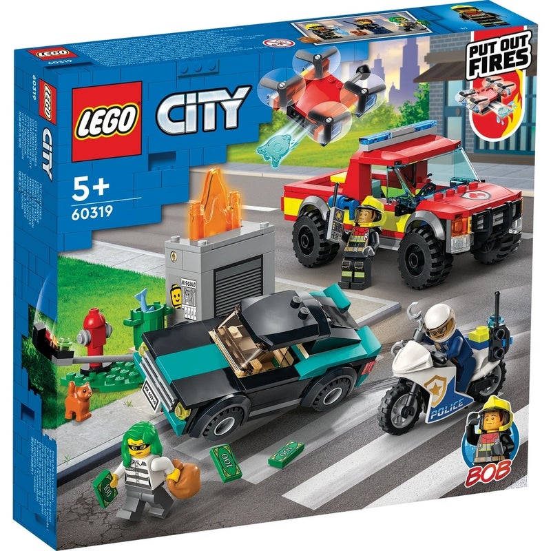 LEGO - City Fire Rescue & Police Chase 295 Pieces - 60319 - Image 1