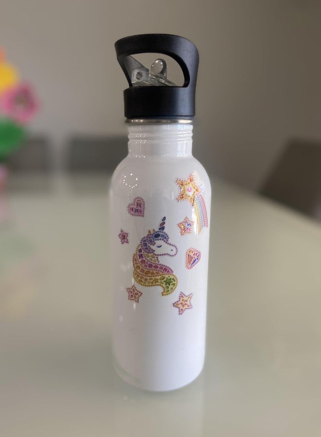 AoneFun Unicorn Stickers - Unicorn Stickers for Girls Shiny Stickers for Girls 4-8 Unicorn Stickers for Kids Girl Stickers Sparkle Stickers Unicorn Stickers for Cups Dimensional Stickers Clear with Gems - Image 2