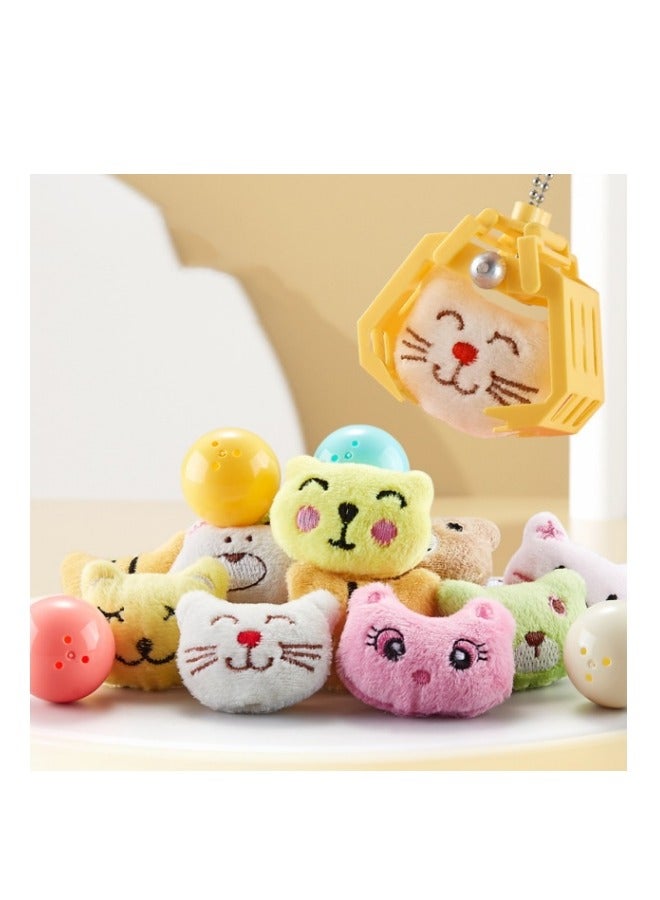 ميكسد مصغرة مخلب آلة بيع الحلوى للأطفال لعبة ، لعبة الورق الالكترونية مع الموسيقى قابل للتعديل ، الوردي جائزة موزع مع 10 دمى أفخم ، 10 تويست البيض للأطفال الطرف الهدايا - Image 3