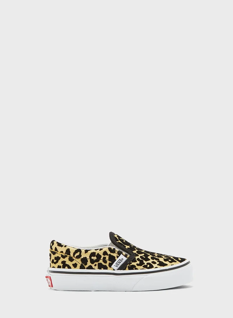 VANS Kids Flocked Leopard Classic Slip-Ons