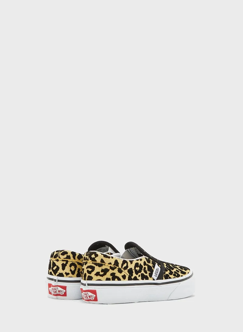VANS Kids Flocked Leopard Classic Slip-Ons