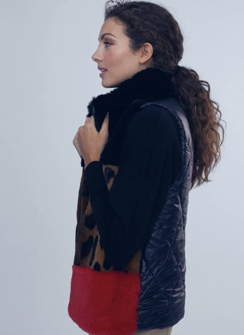 Lola Casademunt Multicoloured fur waistcoat