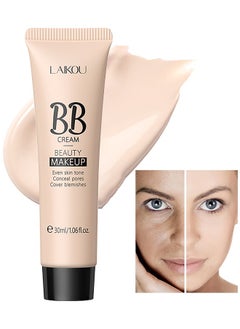 Laikou Hydrating BB Cream, Classic Perfecting All-In-1 BB Cream, Full-Coverage Foundation And Concealer, Color Correcting Cream, Naturally Brighten Skin Tone, Evens Skin Tone, lvory  - Image 1