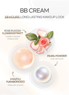 Laikou Hydrating BB Cream, Classic Perfecting All-In-1 BB Cream, Full-Coverage Foundation And Concealer, Color Correcting Cream, Naturally Brighten Skin Tone, Evens Skin Tone, lvory  - Image 3