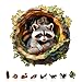 Jigfoxy Wooden Puzzles for Adults Raccoon in a Tree Hole Wood Puzzles Adult Unique Animal Shape Wooden Jigsaw Puzzles for Adults Christmas and Thanksgiving Gifts for Friends M114 113in190p - Image 2