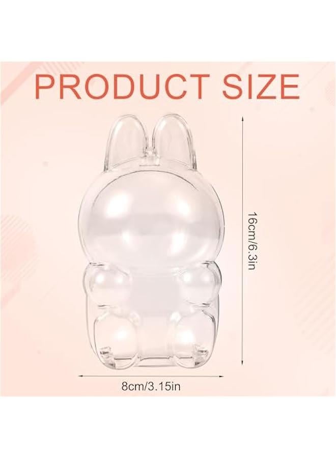 Protective Case for LABUBU The Monsters Exciting Macaron Protective Acrylic Display Case with Keychain Clear Cover Box for Sitting Figure  - Image 2