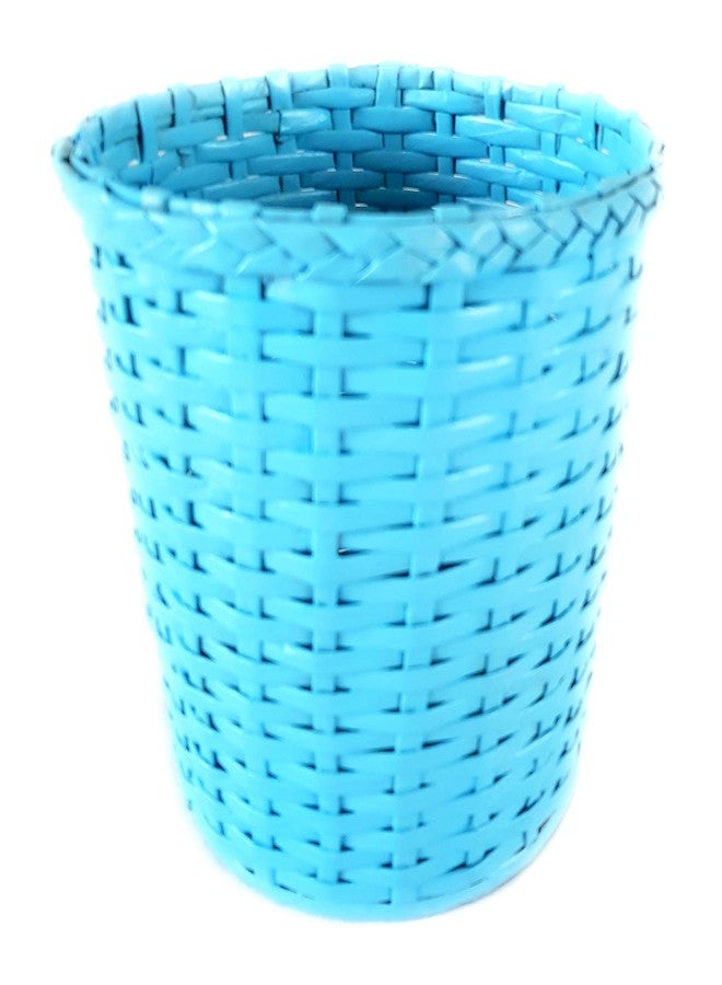 Sonas Creation Paperus, Small Size 8 Inch TALL, 5 Liter, Sky Blue, Open-Top Dustbin, Waste Basket, Trashcan, Storage Basket, Indoor Planter, Eco-friendly, Handmade, of Paper Ropes - Image 5