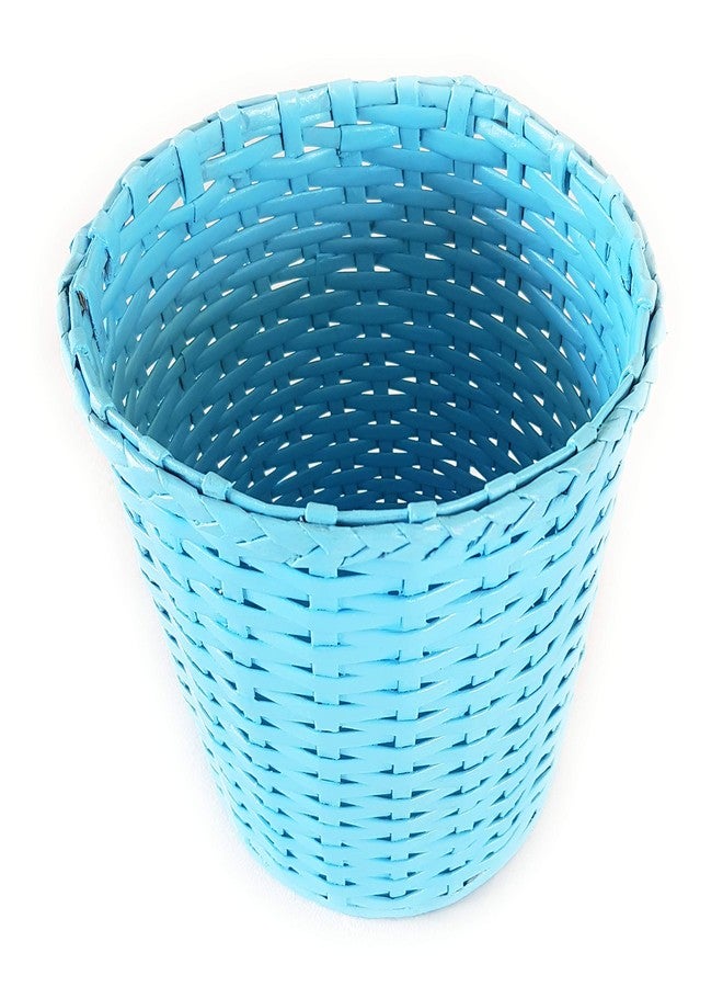Sonas Creation Paperus, Small Size 8 Inch TALL, 5 Liter, Sky Blue, Open-Top Dustbin, Waste Basket, Trashcan, Storage Basket, Indoor Planter, Eco-friendly, Handmade, of Paper Ropes - Image 4