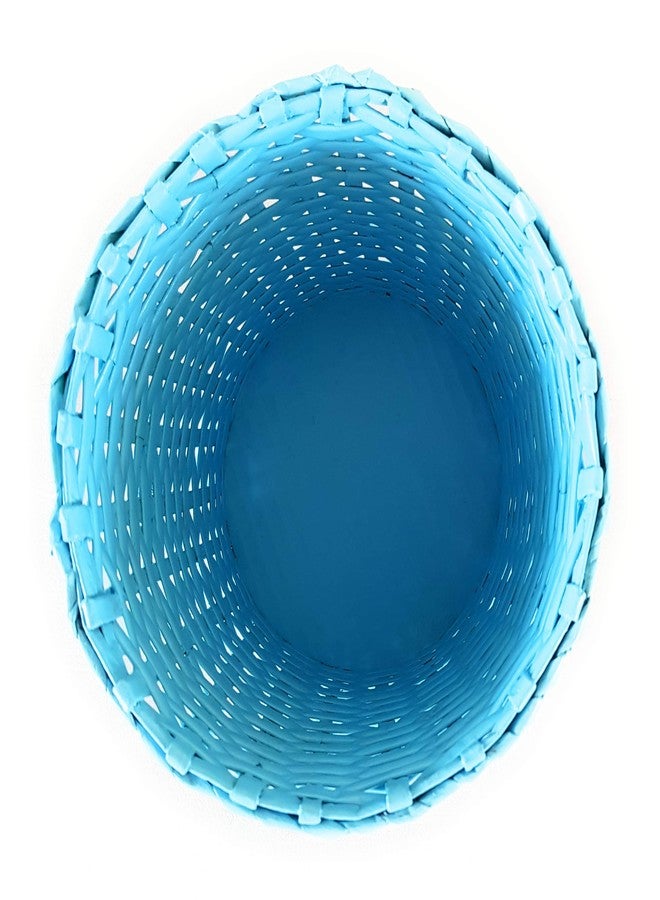 Sonas Creation Paperus, Small Size 8 Inch TALL, 5 Liter, Sky Blue, Open-Top Dustbin, Waste Basket, Trashcan, Storage Basket, Indoor Planter, Eco-friendly, Handmade, of Paper Ropes - Image 2