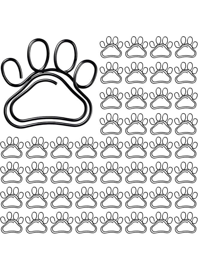 إيروريكس مشبك ورق على شكل مخلب كلب للمكتب واللوازم المدرسية، هدية مثالية لمحبي الحيوانات وعلامات مرجعية باللون الأسود - Image 1