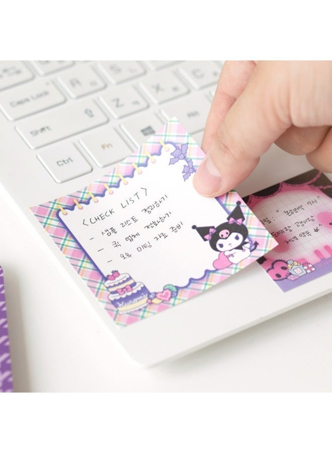 Kuromi Sticky Notes Set, Cute Cartoon Memo Pad, Journaling Bookmarks and Index Tabs for Students, Purple - Image 3