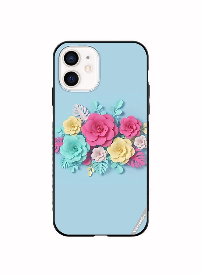VR CREATIVE Protective Case Cover For Apple iPhone 12 mini Flower Design Multicolour - Image 1