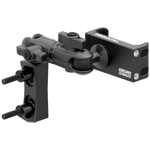 Tackform Black Motorcycle Perch/Brake/Clutch Reservoir Phone Mount - 20MAXX Spring Cradle | 3.5” Long Reach Arm | Billet Aluminum | Compatible with Harley-Davidson, Gold Wing, Honda, More - Image 1