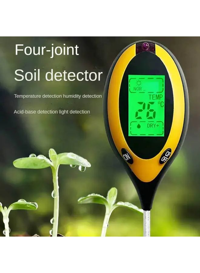 4 In 1 Soil Detector Moisture pH Temp Sunlight Sensor Digital LCD Screen Dual Probe - Image 5