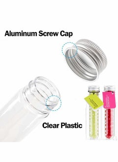 Y&D Clear Plastic Test Tubes, 25 Pcs 31x140mm(40ml) Tubes with Screw Caps  - Image 2
