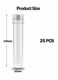Y&D Clear Plastic Test Tubes, 25 Pcs 31x140mm(40ml) Tubes with Screw Caps  - Image 5