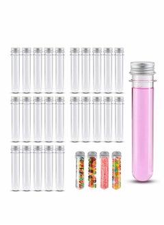 Y&D Clear Plastic Test Tubes, 25 Pcs 31x140mm(40ml) Tubes with Screw Caps  - Image 1