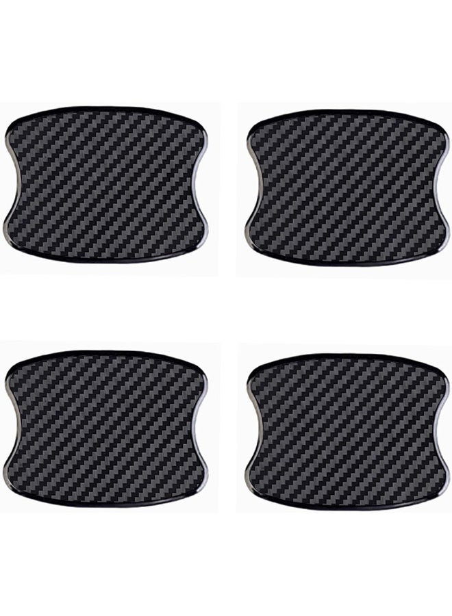 WORCAS 4Pcs Car Door Handle Protective Films, Universal 3D Carbon Fiber Car Door Handle Paint Protection Film for Grip Recesses(S) - Image 1