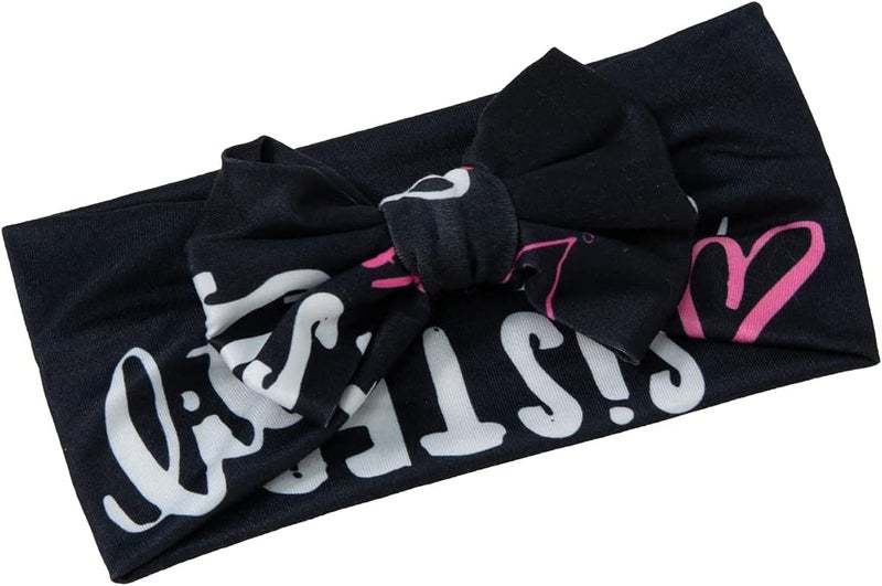 Galabloomer Newborn Receiving Blanket Headband Set Flower Print Baby Swaddle Blankets (Black Sister) - Image 4