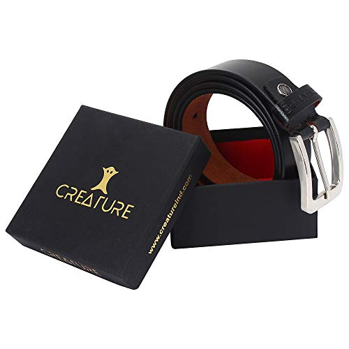 Creature Formal/Casual Black Color Genuine Leather Belts For Men (Length- 46 inches||35MM||BL-037) - Image 5