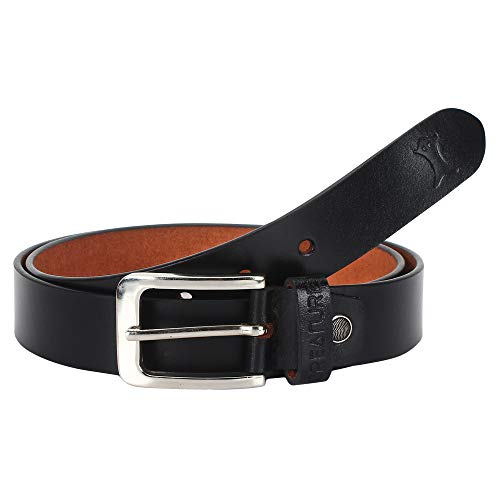 Creature Formal/Casual Black Color Genuine Leather Belts For Men (Length- 46 inches||35MM||BL-037) - Image 2