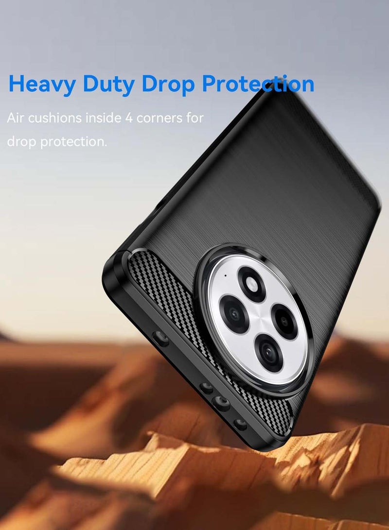 Wtech OnePlus 13 5G 2024 Silicone Brushed Texture Protective Case Cover - Black - Image 3