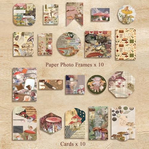 Rahasya Enterprise Scrapbook Supplies Kit, Junk Journal Kit with Journaling Supplies, Scrapbook Paper, A6 Grid Notebook, Washi Stickers, Washi Tape, Scrapbook Kit Craft DIY Gift Set (Art Guide) - Image 3