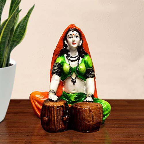Karigaari - Ideas Hand Crafted Polyresin Green Eco Friendly Rajasthani Idol Figurine - Image 1