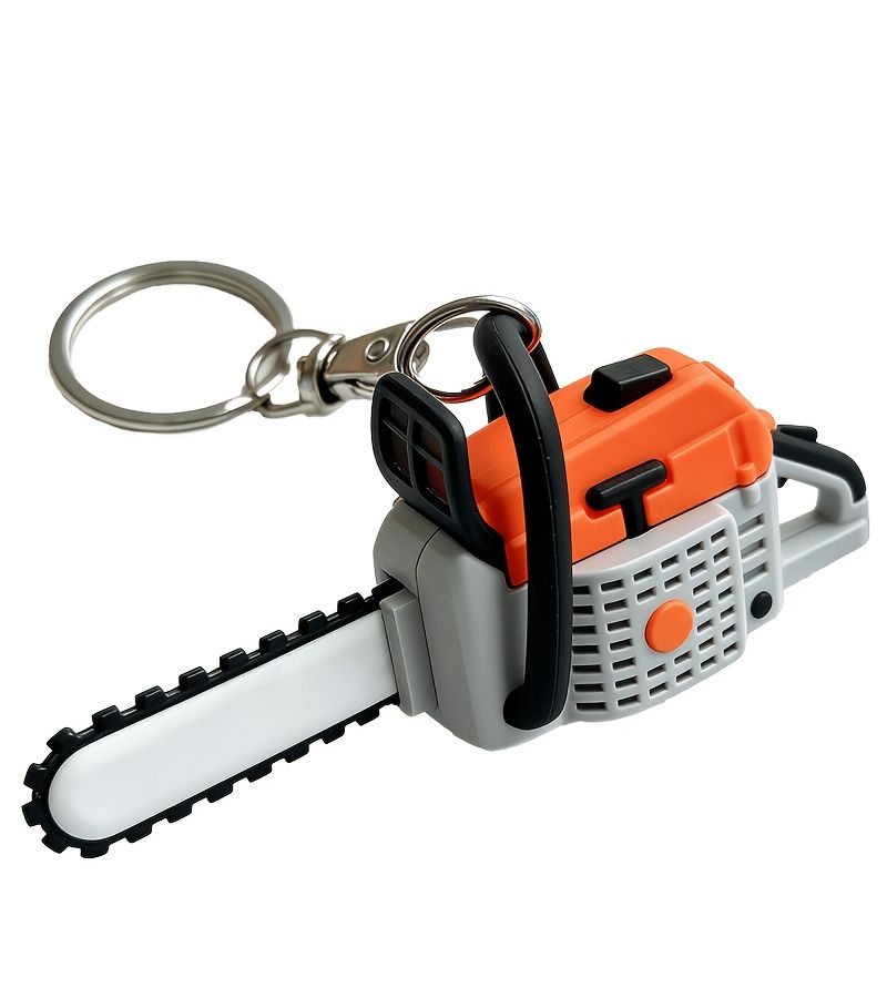 Random 1Pcs Creative Mini Chainsaw Pendant Bag Charm Car Ornament - Image 4
