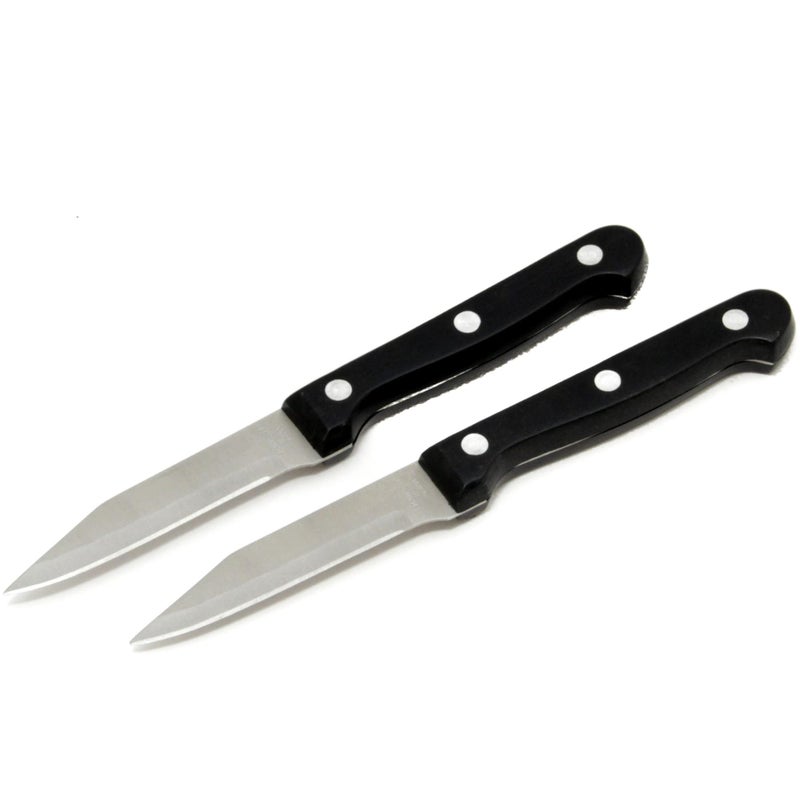 Chef Craft Select Paring Knives, 9.5 inch 2 piece knife set, Stainless Steel/Black - Image 1
