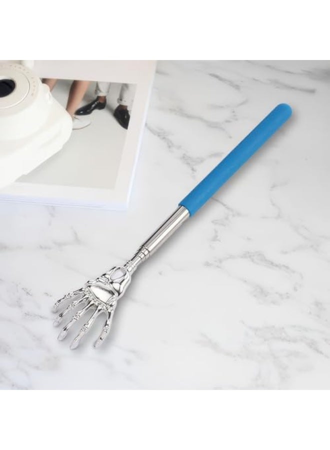 2PCS Portable Stainless Steel Retractable Metal Back Scraper Rubber Handle Back Flap - Image 2