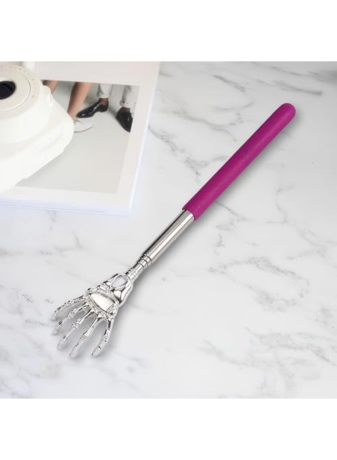 2PCS Portable Stainless Steel Retractable Metal Back Scraper Rubber Handle Back Flap - Image 3