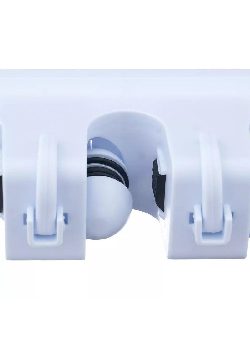 DubaiGallery Mop and Broom Holder, Wall Mount Heavy Duty, 3 Slots 4 Hooks - Image 3