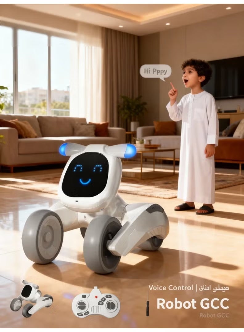 وبوت جي سي سي كلب روبوت ذكي قابل للبرمجة بجهاز تحكم عن بعد وصوت وحركات يدوية | لعبة تعليمية تفاعلية قابلة لإعادة الشحن | مواد آمنة وصديقة للبيئة | هدية مثالية للأطفال - Image 1