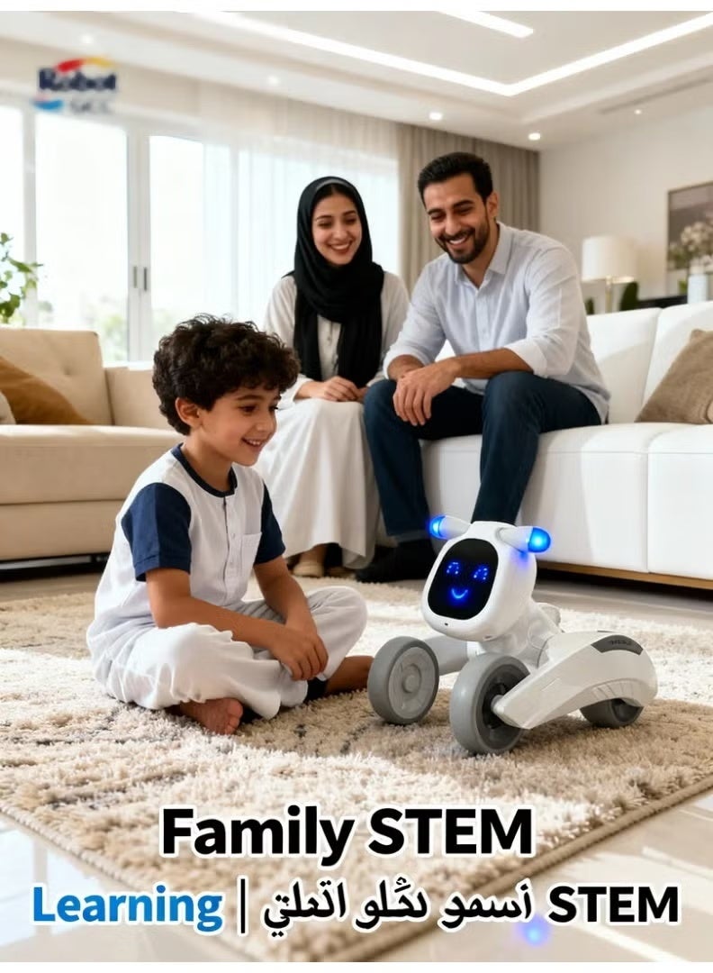 وبوت جي سي سي كلب روبوت ذكي قابل للبرمجة بجهاز تحكم عن بعد وصوت وحركات يدوية | لعبة تعليمية تفاعلية قابلة لإعادة الشحن | مواد آمنة وصديقة للبيئة | هدية مثالية للأطفال - Image 4