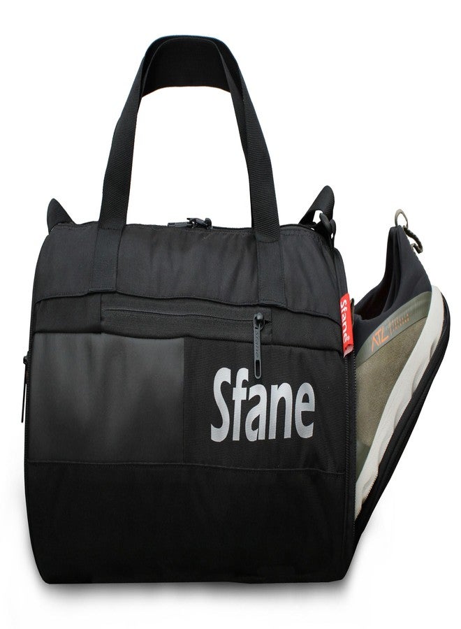 Sfane Men & Women Polyester Black & Grey Trendy Duffel Gym Bag (1 Qty) (Grey) - Image 1