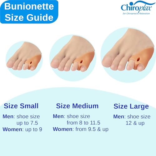 Chiroplax Tailor's Bunion Corrector Pads Bunionette Pain Relief Pinky Little Toe Straightener Separator Cushion Splint Protector Shield Spacer Cover Guard (4 Pads, Shims - Large) - Image 3